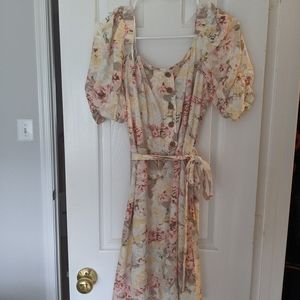 LC Lauren Conrad Button Front Puff Sleeve (NEW)